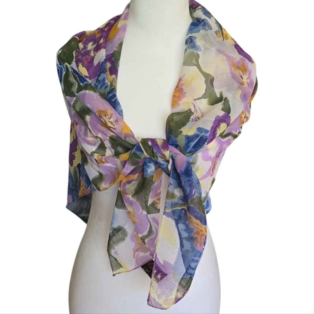 Beautiful Honey Floral Scarf - Picture 4 of 4